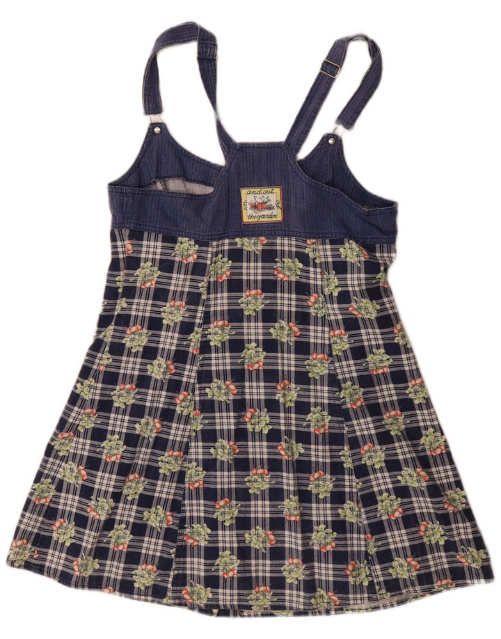 Rochie mini salopetă Colmar pentru femei UK 12 Medium Bleumarin Check Bumbac