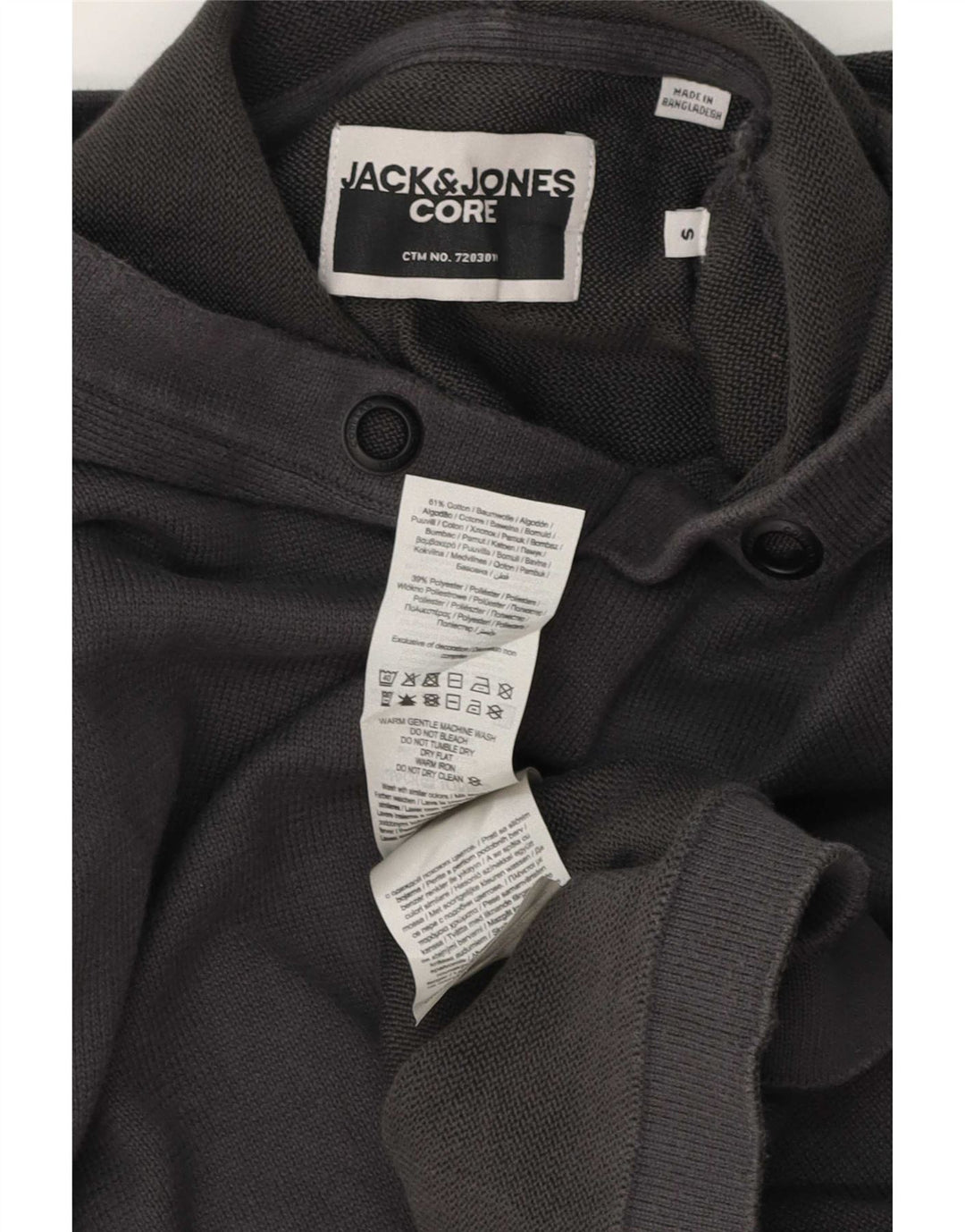Pulover Jack & Jones pentru bărbați, bumbac, gri mic