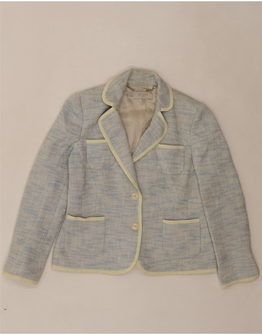 HOBBS Womens 2 Button Blazer Jacket UK 10 Small  Blue Flecked Vintage Hobbs and Second-Hand Hobbs from Messina Hembry 