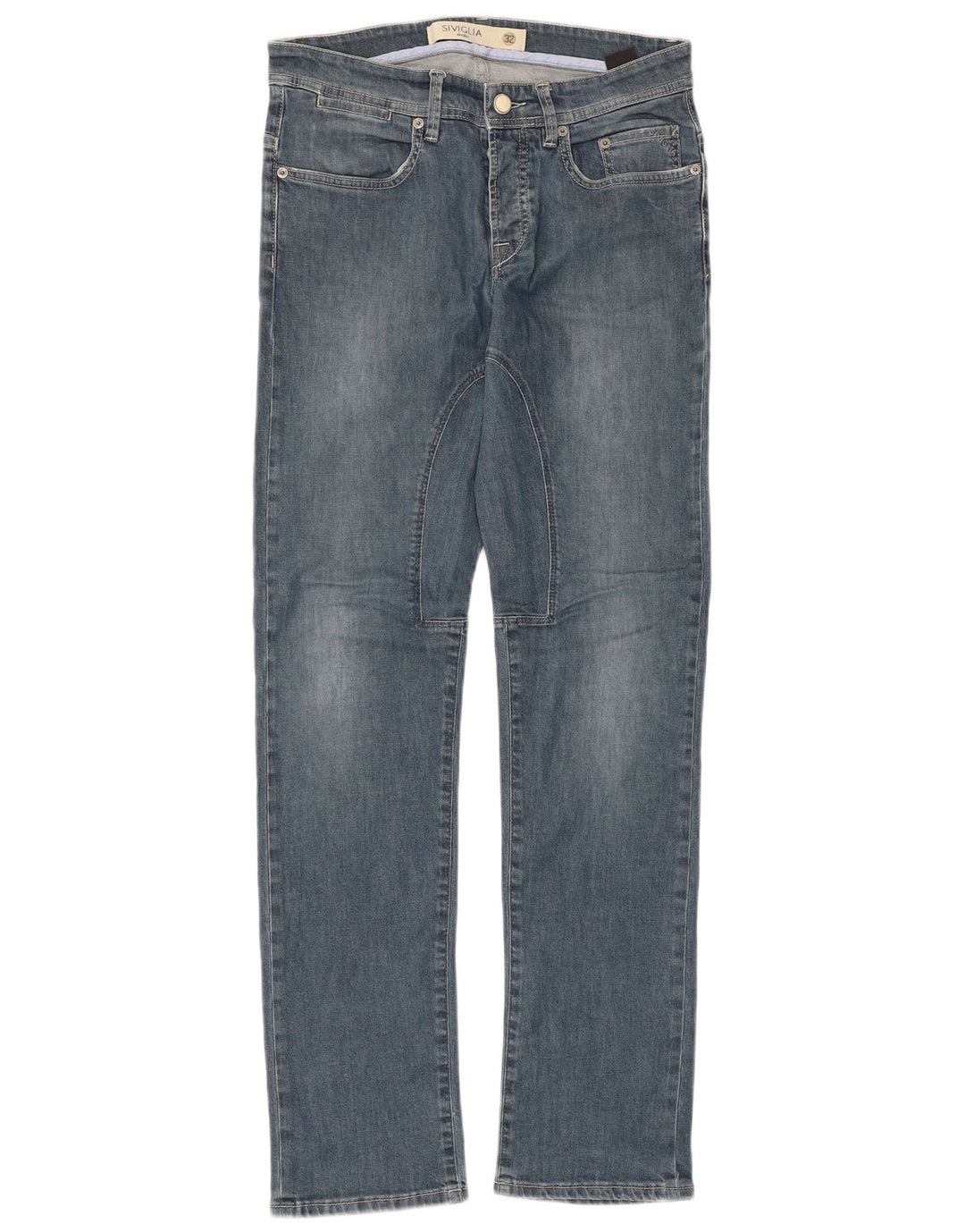 SIVIGLIA Mens Straight Jeans W32 L32 Blue Cotton