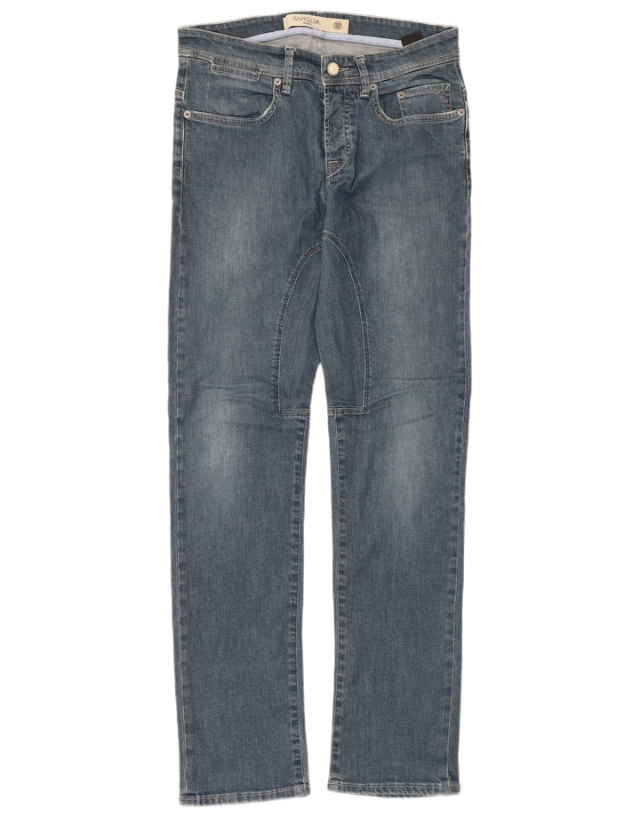 SIVIGLIA Mens Straight Jeans W32 L32 Blue Cotton