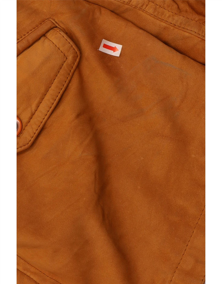 LEONARDO Mens Suede Jacket IT 50 Large Beige