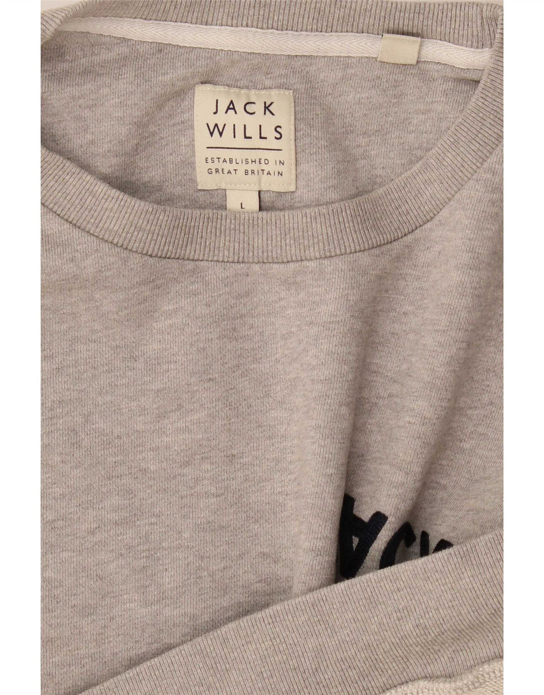 Pulover Jack Wills pentru bărbați cu grafică, mare, gri