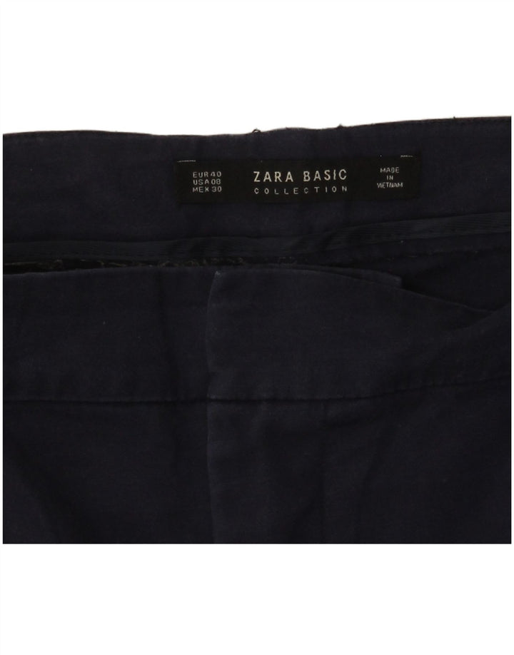 Pantaloni chino slim pentru femei Zara EU 40 Medium W30 L26 Bleumarin