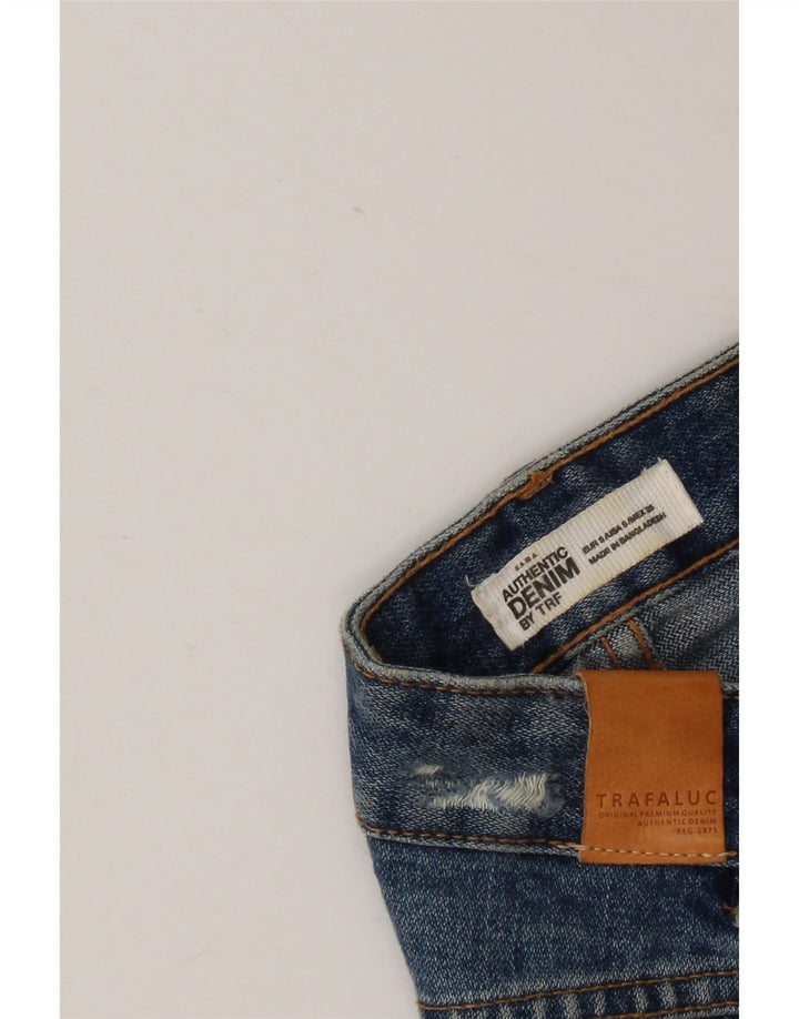 Fusta Mini Denim Zara Femei Mic W26 Albastru