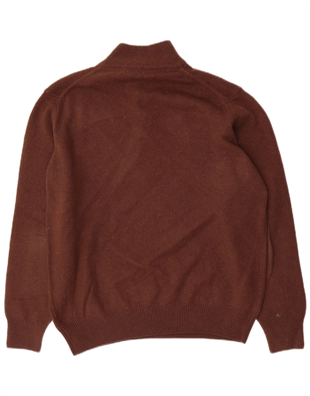 Pulover pentru bărbați Fred Perry, cu gât cu nasturi, lână maro mare