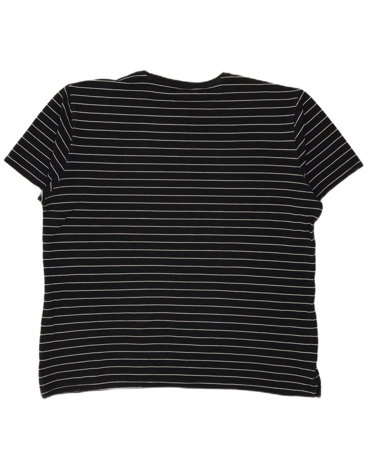 MASSIMO DUTTI Tricou pentru bărbați Top XL Negru cu dungi