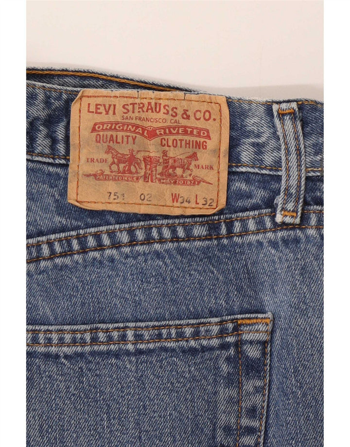 Blugi drepti pentru bărbați Levi's 751 W34 L28 albastru