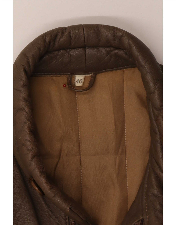 Geacă de piele vintage pentru bărbați IT 46 Small Brown