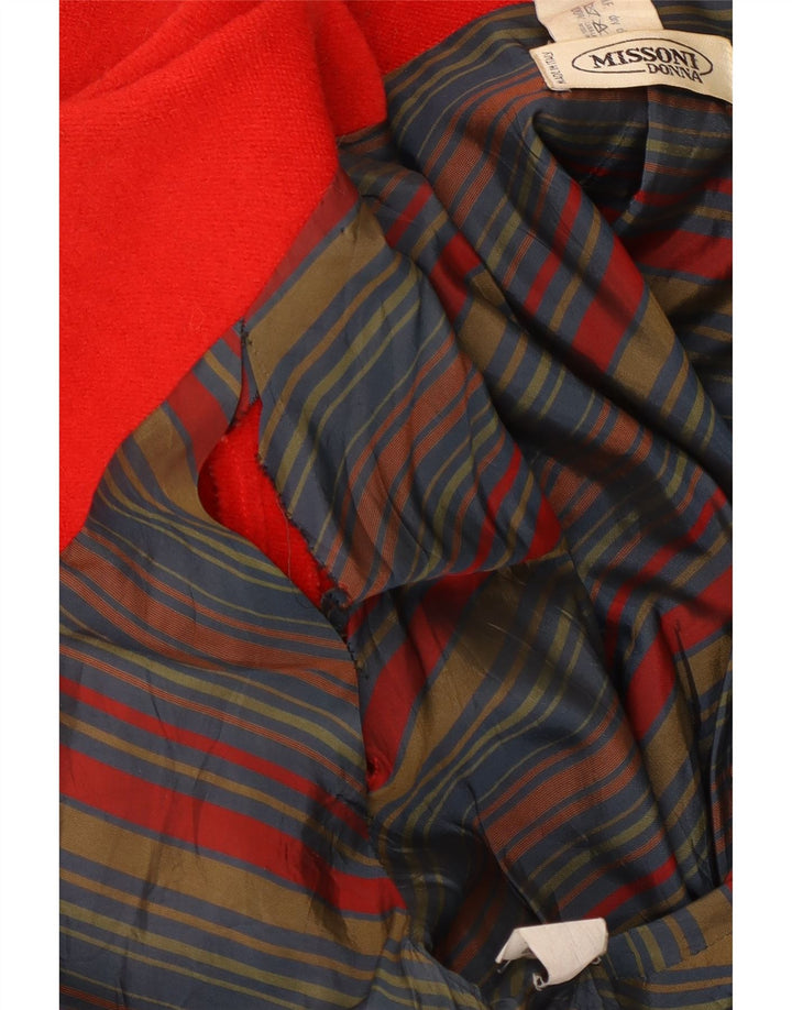 Pardesiu supradimensionat pentru femei Missoni UK 12 Lână roșie medie