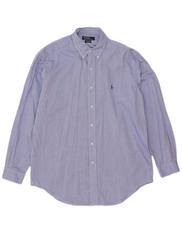 Cămașă Polo Ralph Lauren Yarmouth pentru bărbați Mărimea 15 1/2 Medium Blue Classic