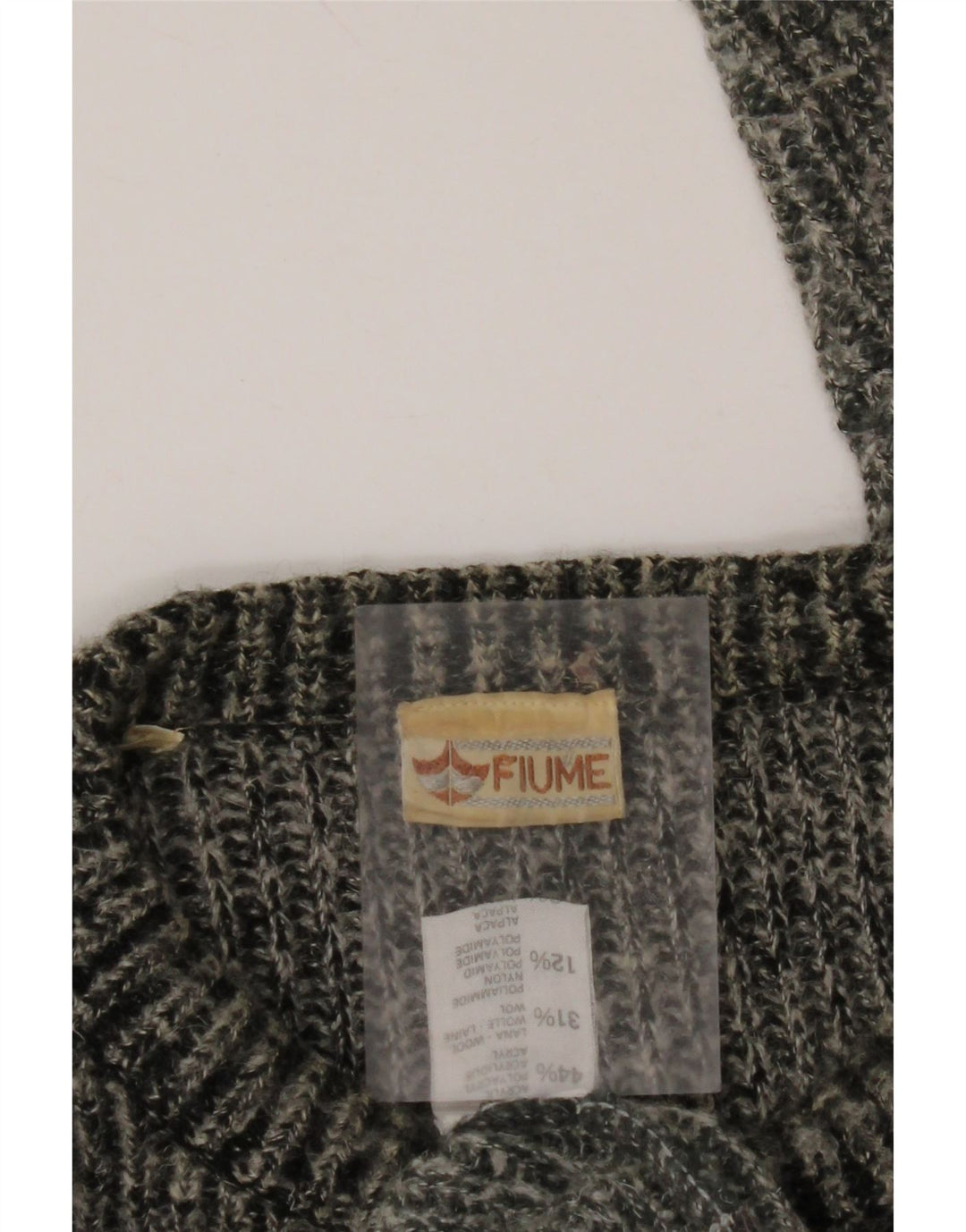 Pulover FIUME pentru bărbați, cu gât roșu, 2XL, gri acrilic color bloc