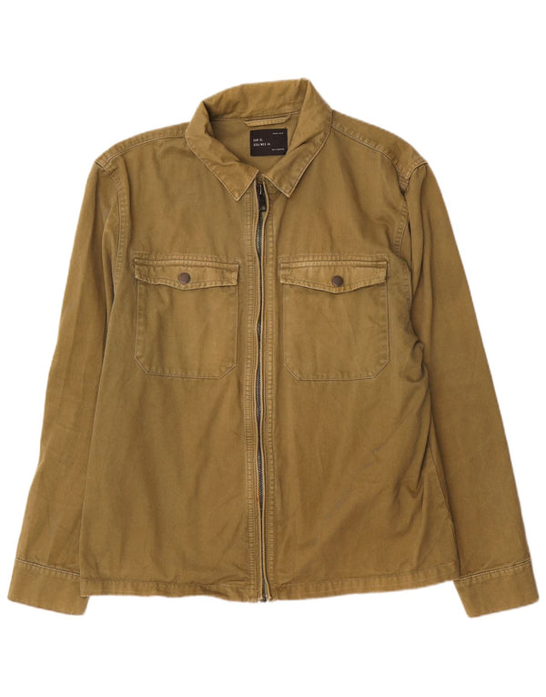 Bomber pentru bărbați Zara UK 42 XL bumbac verde