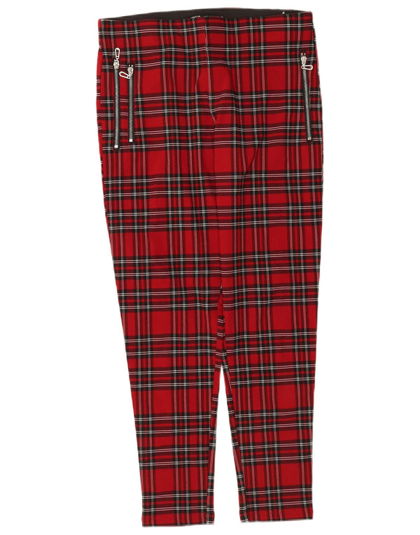 Pantaloni tăiați pentru femei Zara XL W32 L26 Red Carid