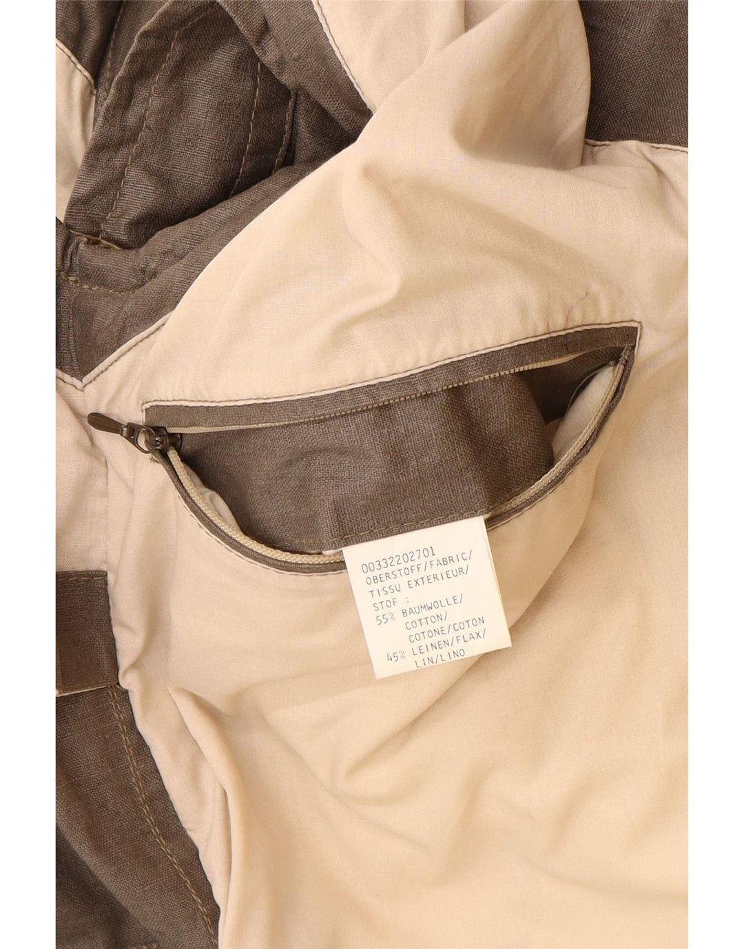 VINTAGE Gilet pentru bărbați UK 38 Medium Beige Colorblock Bumbac