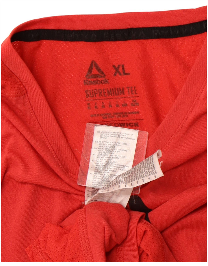 Tricou grafic REEBOK pentru bărbați Top XL poliester roșu Sport