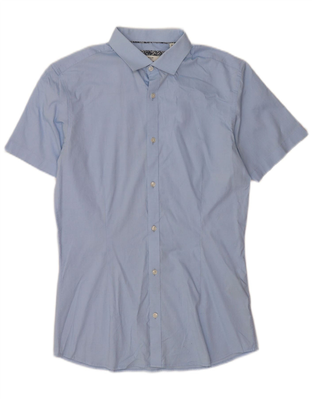 Cămașă Jack & Jones pentru bărbați cu mânecă scurtă, mărimea 40, bumbac albastru mediu