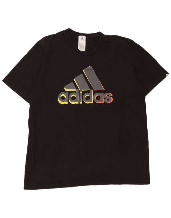 Tricou grafic pentru bărbați Adidas Top XL bumbac negru
