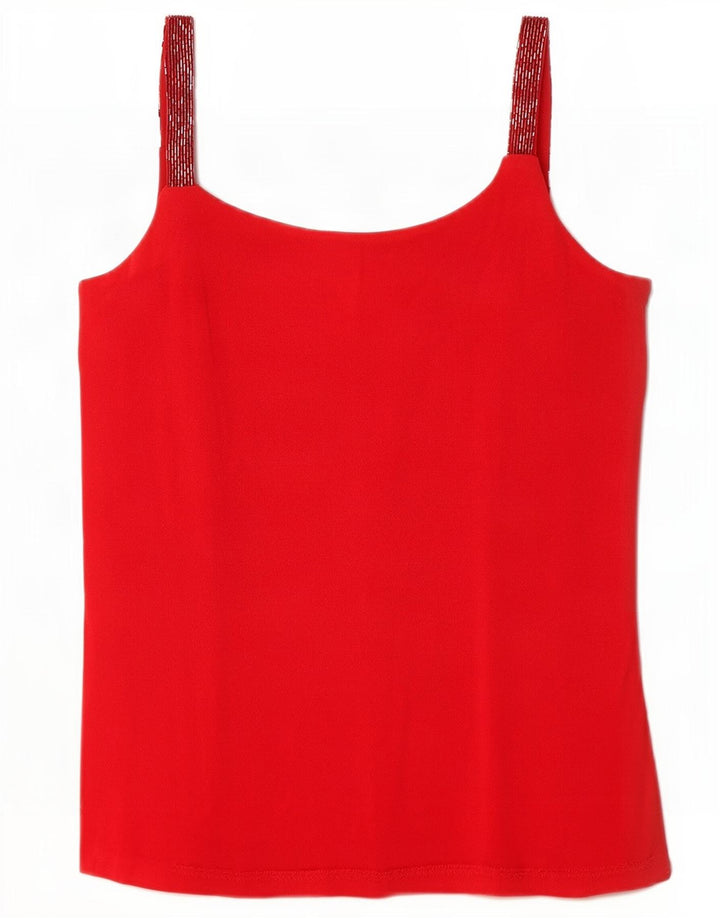 Luisa Spagnoli Cami Top pentru femei IT 44 Medium Red Acetat
