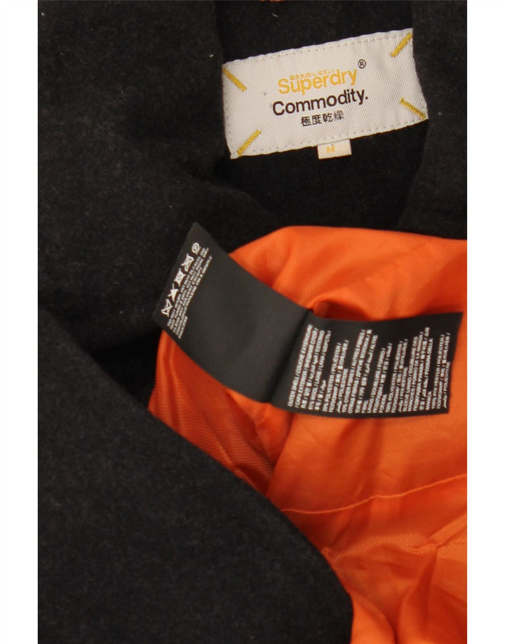 Palton pentru bărbați Superdry UK 38, lână neagră medie