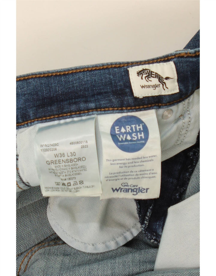 Blugi WRANGLER pentru bărbați Greensboro Straight W36 L30 Bumbac albastru