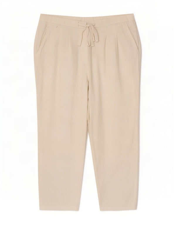 Pantaloni Capri pentru femei Marks & Spencer UK 12 Medium W30 L21 White Linen