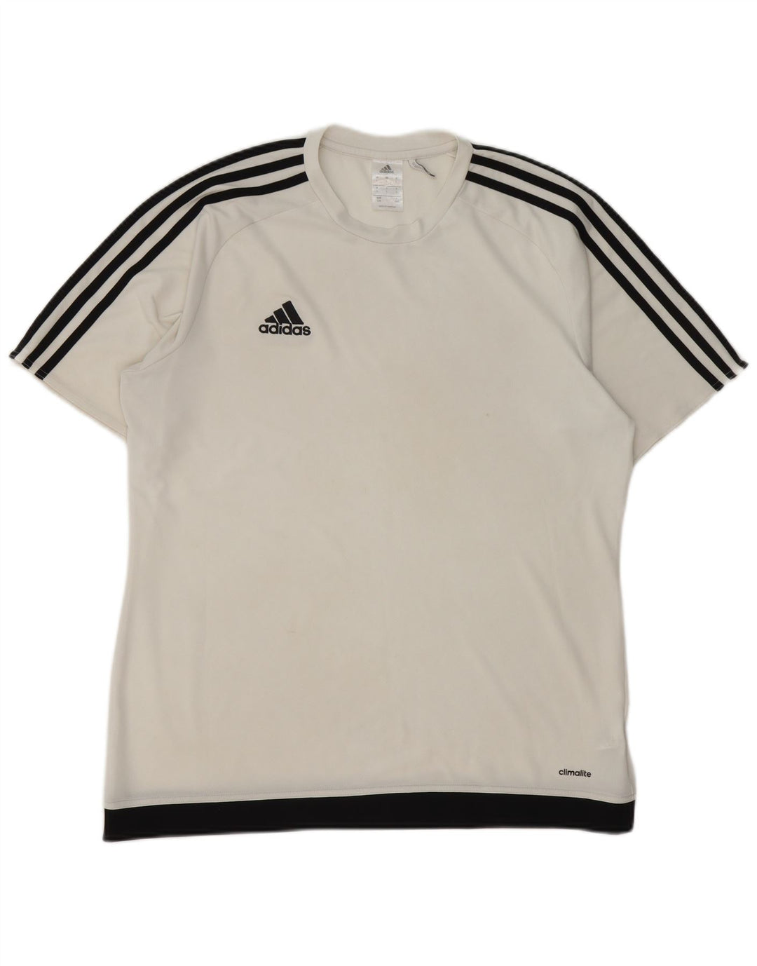 Tricou Adidas Climalite pentru bărbați Top mare, alb, poliester color bloc