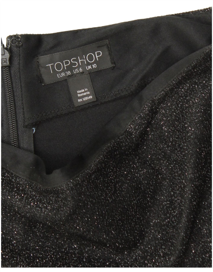 TOPSHOP Fusta mini pentru femei UK 10 Small W28 Poliester negru