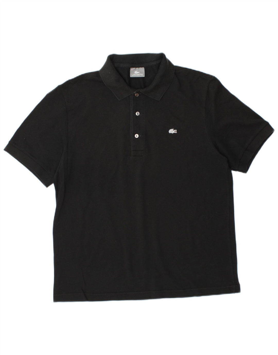 Tricou polo LACOSTE pentru bărbați mărimea 5 mare, negru, bumbac