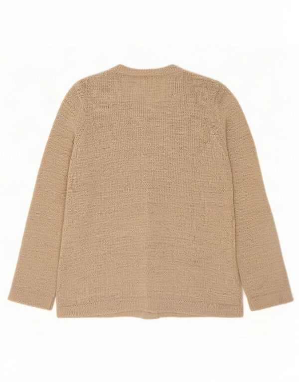 Pulover cardigan pentru femei Marks & Spencer UK 16 mare bej acrilic