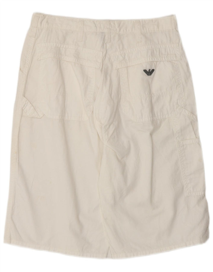 Pantaloni scurți cargo Armani pentru femei IT 44 Medium W28 Alb