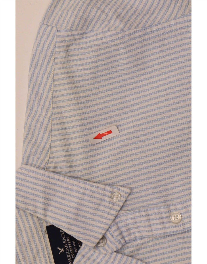 Cămașă Slim Fit pentru bărbați American Eagle, bumbac cu dungi albastre
