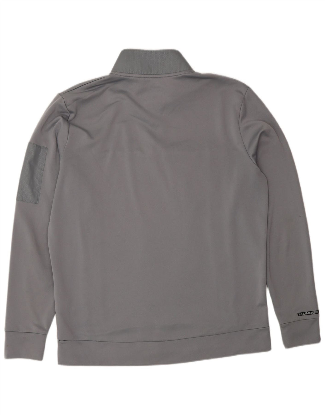 Pulover pentru bărbați Under Armour, cu fermoar și gât, poliester, gri mediu