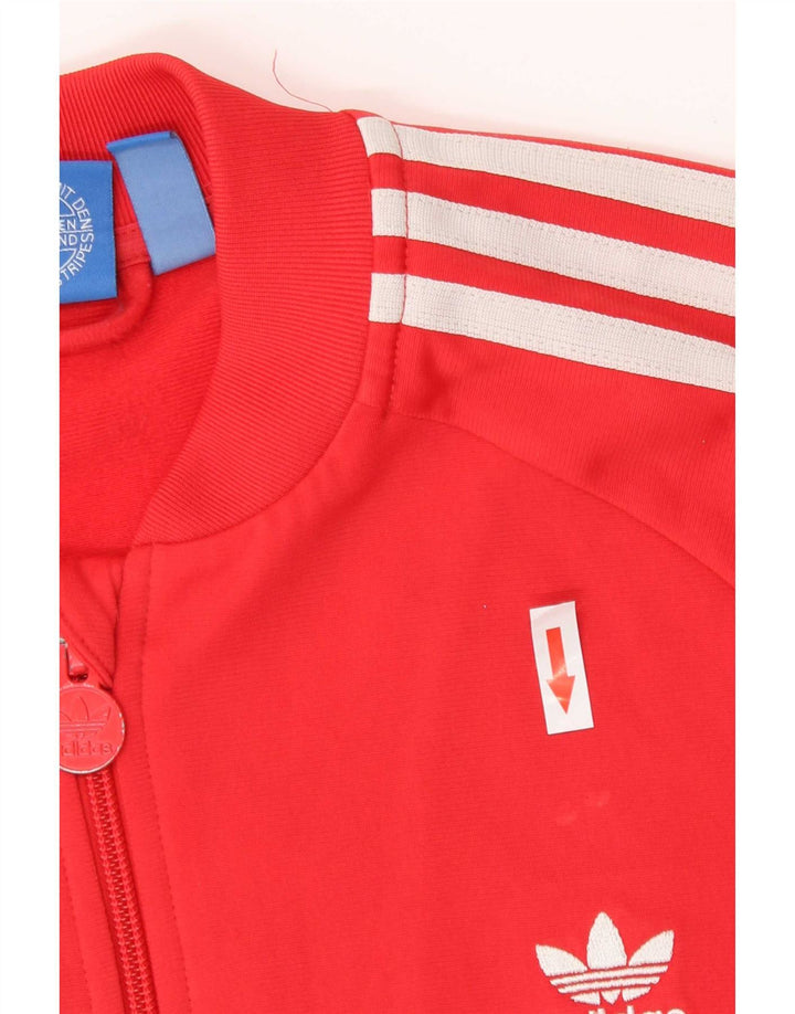 Jachetă de trening pentru băieți Adidas 14-15 ani poliester roșu