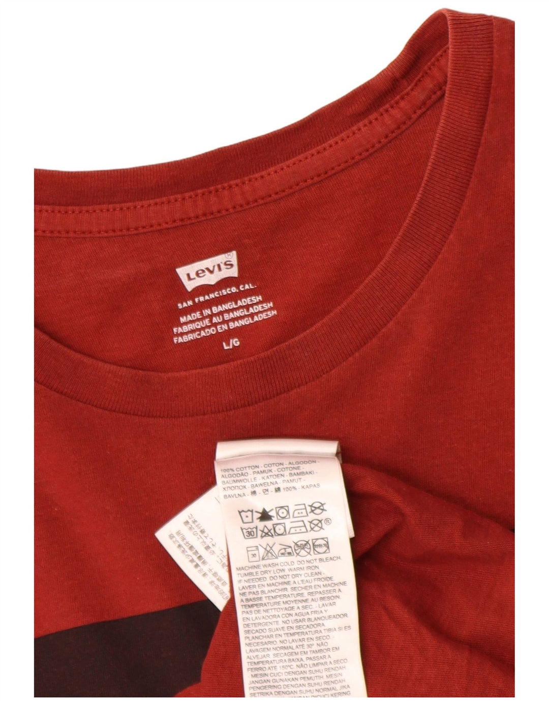 Tricou grafic Levi's pentru bărbați Top mare, roșu, bumbac
