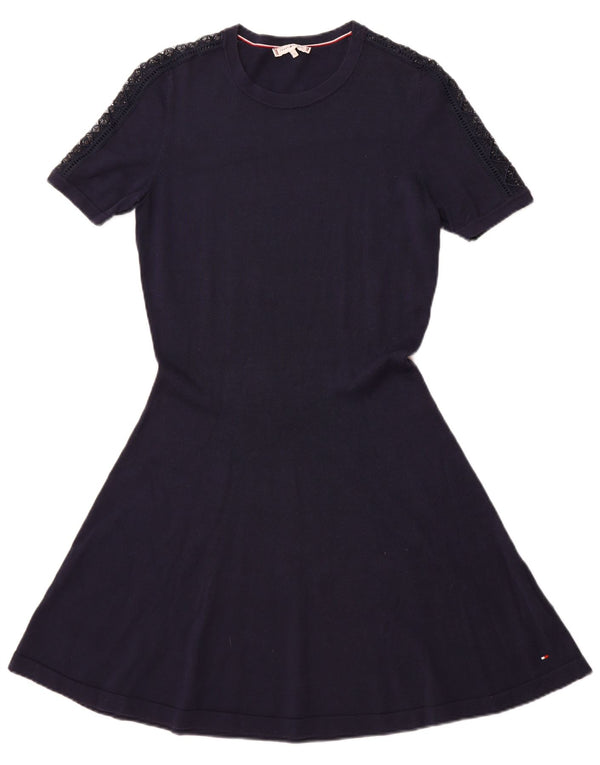 TOMMY HILFIGER Rochie tricou pentru femei UK 14 Mare Bumbac bleumarin