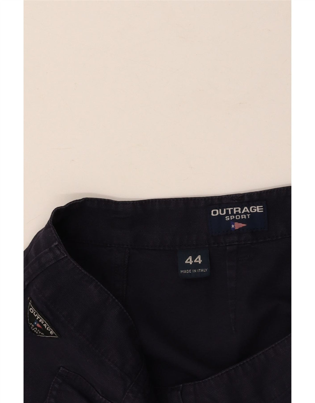 Fusta mini Wrap pentru femei VINTAGE IT 44 Medium W28 Bumbac bleumarin