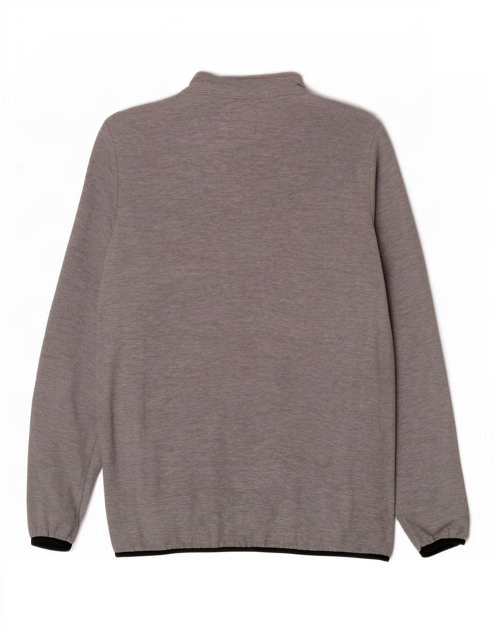 Jachetă fleece Jack & Jones pentru băieți 15-16 ani, gri, poliester color bloc