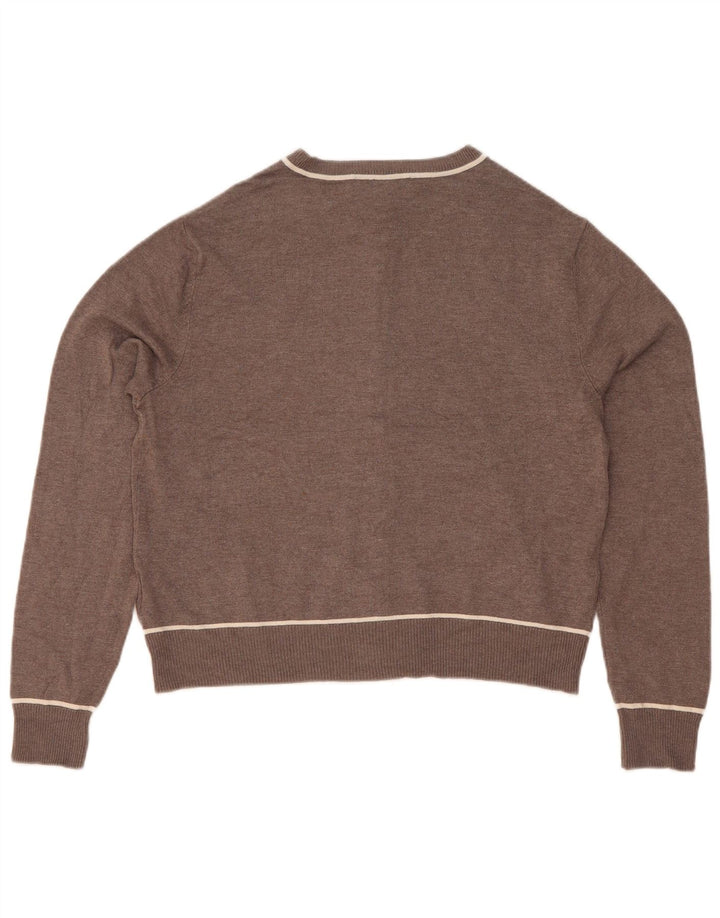 Pulover cardigan pentru femei Marks & Spencer UK 10 mic maro viscoză