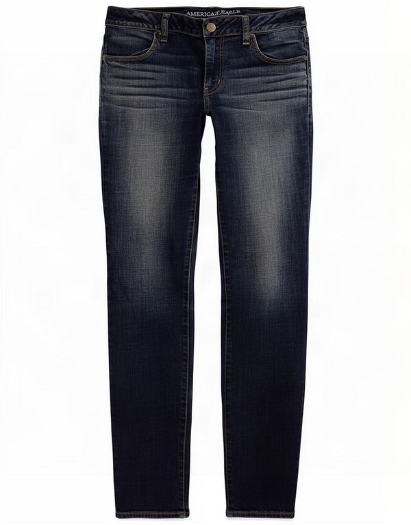 American Eagle Womens Jegging Jeans UK 16 Large W34 L32 Navy Blue