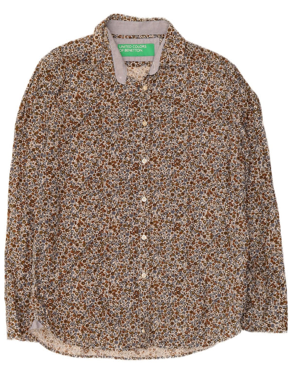 Cămașă pentru bărbați Benetton XL, bumbac floral multicolor