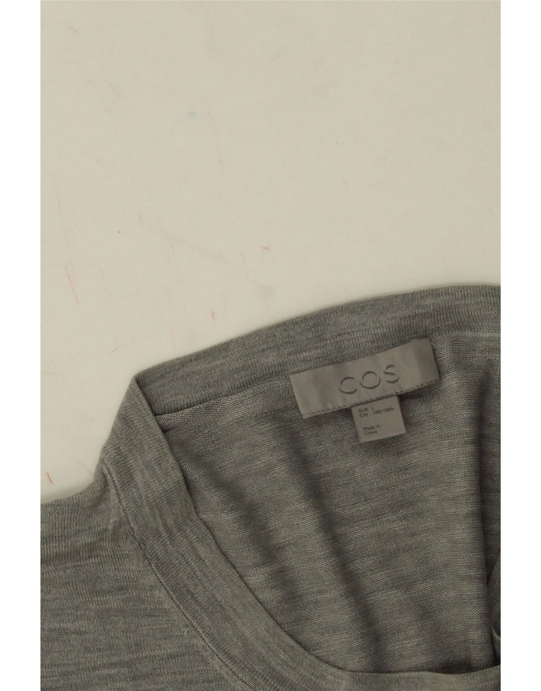Tricou pentru bărbați Cos Top mare, gri bumbac cu pete