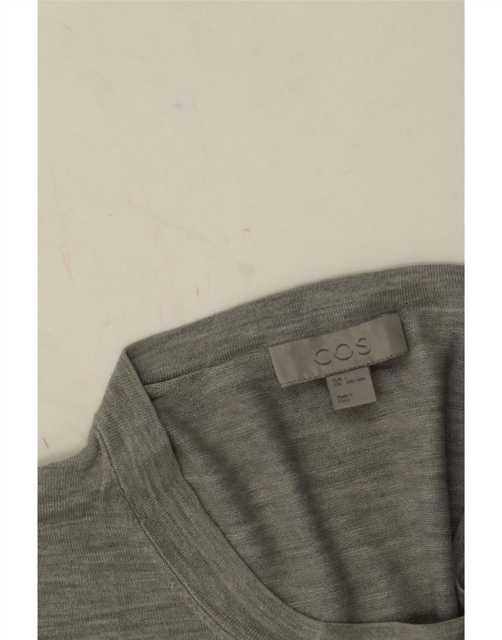 Tricou pentru bărbați Cos Top mare, gri bumbac cu pete