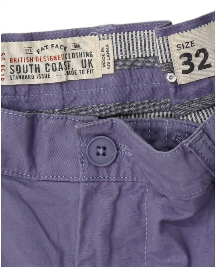 FAT FACE Pantaloni scurți chino pentru bărbați W32 bumbac violet mediu