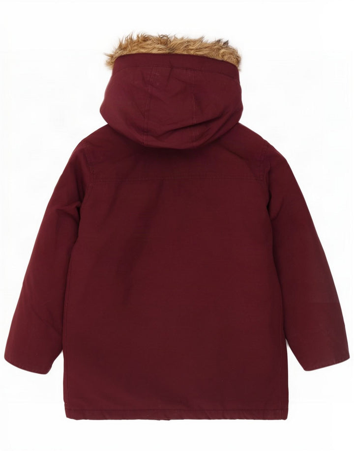 Gap Boys Jacket Parka cu glugă 8-9 ani Mediu Bordeaux Poliester