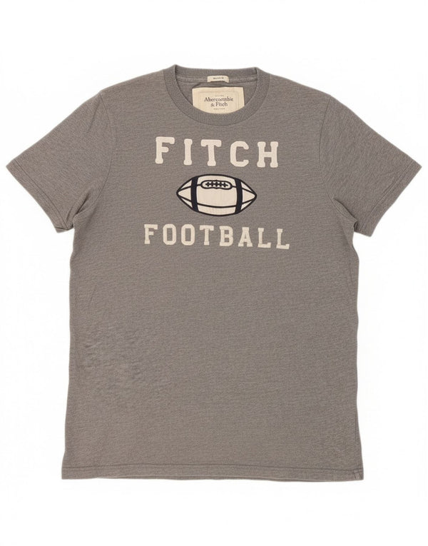 Tricou Abercrombie & Fitch Muscle Graphic pentru bărbați Top din bumbac gri mediu