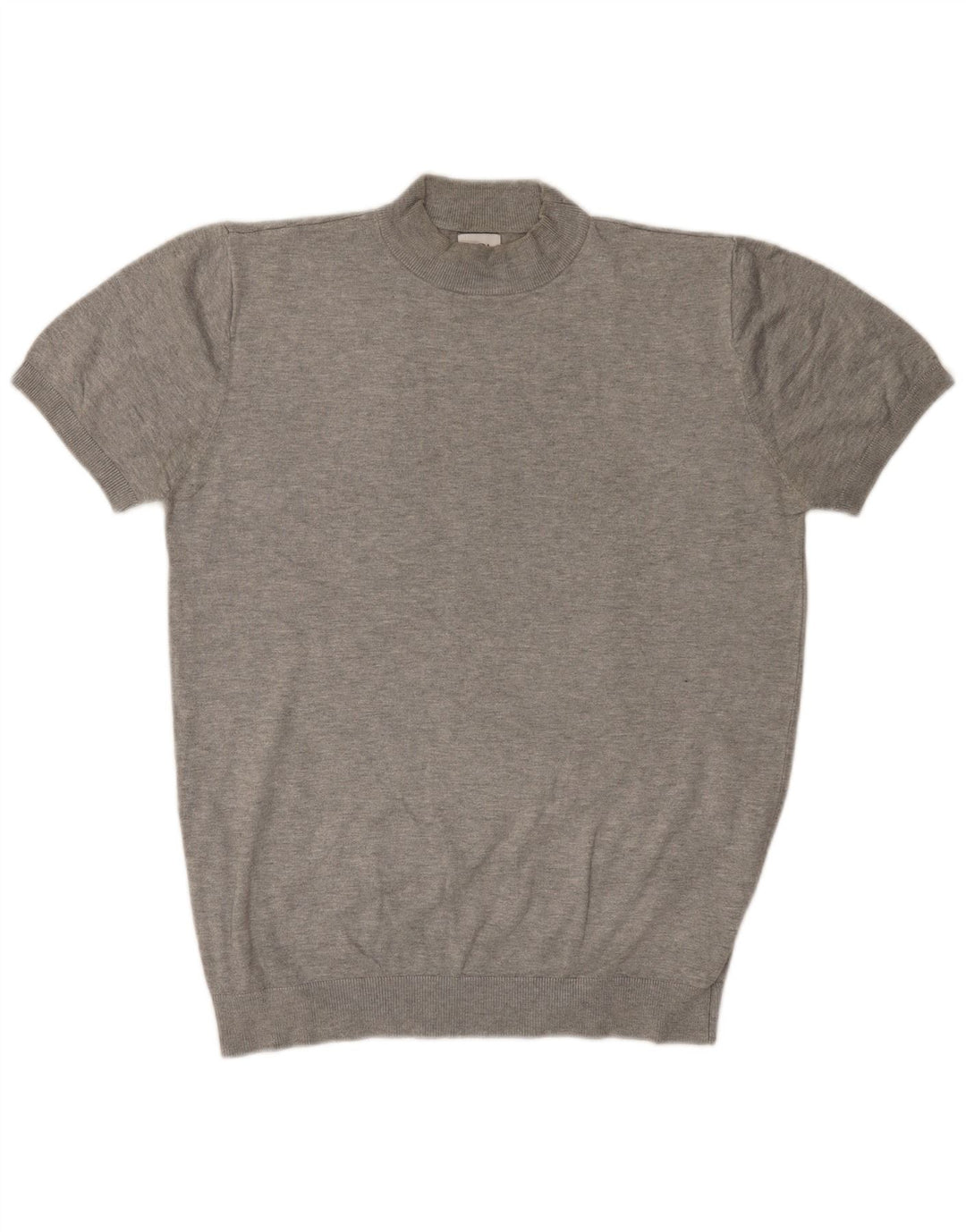 Pulover de damă ZARA cu mânecă scurtă cu gât țestoasă, mare, gri