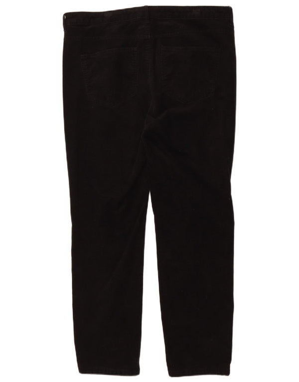 Pantaloni subțiri din velur pentru femei Marks & Spencer UK 18 XL W36 L28 bumbac negru