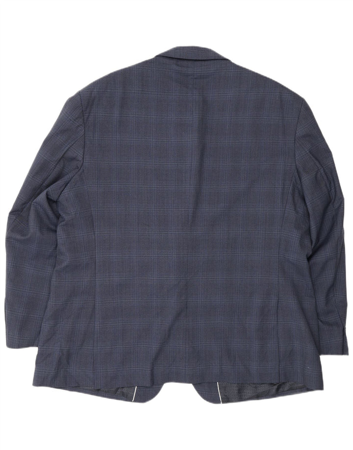Jachetă Blazer pentru bărbați Pierre Cardin cu 2 nasturi UK 50 5XL Bleumarin Check