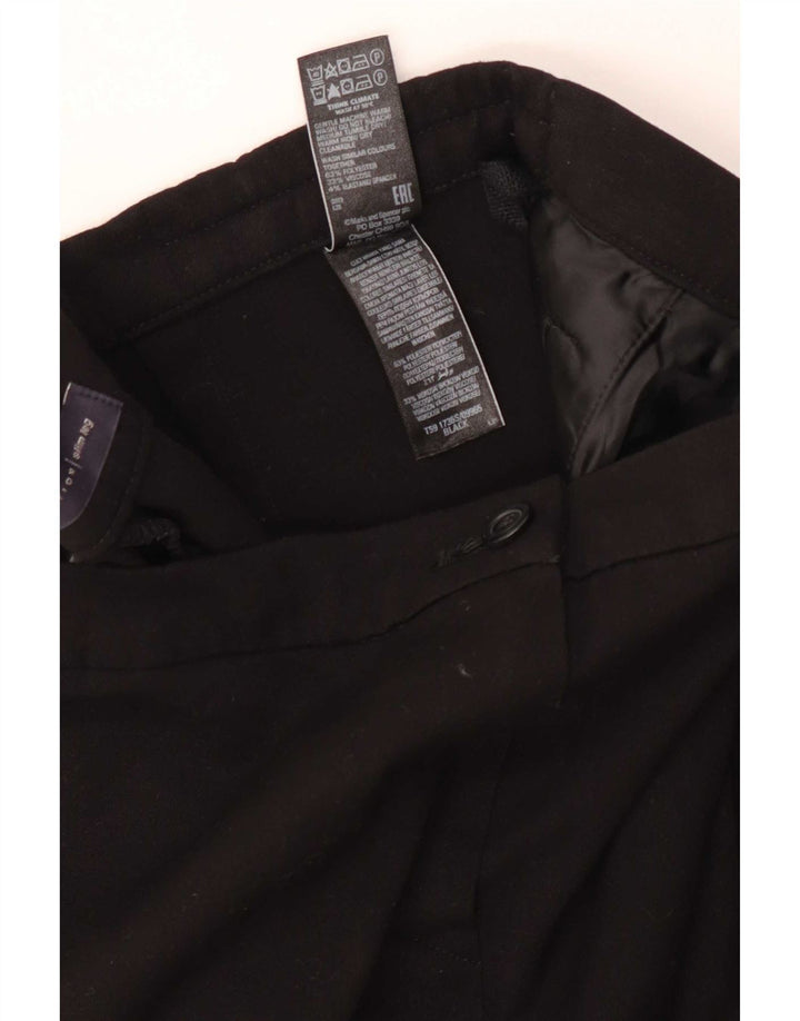 Marks & Spencer Pantaloni casual pentru femei UK 14 Large W34 L30 Poliester negru